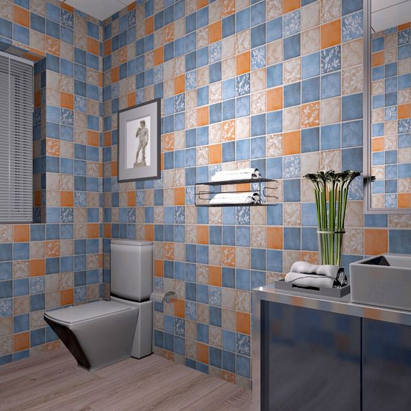 

bathroom toilet paper waterproof wall stickers bathroom toilet self-sticking wallpaper self-adhesive kitchen oil tile wallpaper