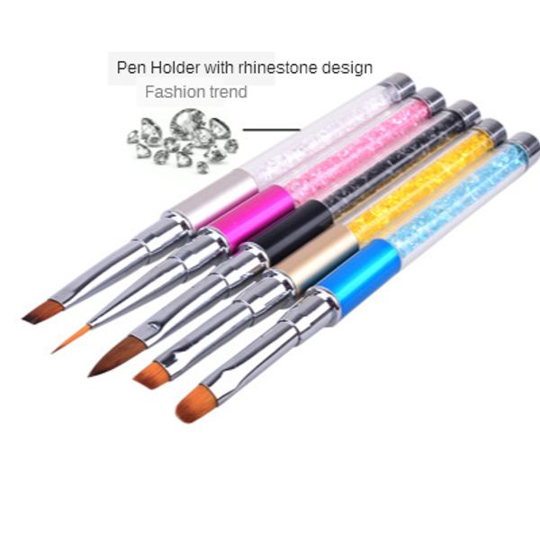 

20pcs nail brush nail art manicure brushes set line flower pencel dotting painting design acrylic brush for gel polish, Yellow
