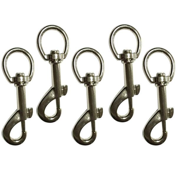 

5pcs outdoor home keychain multi-purpose spring pet clip accessories dog buckle swivel clasp trigger camping snap hook carabiner