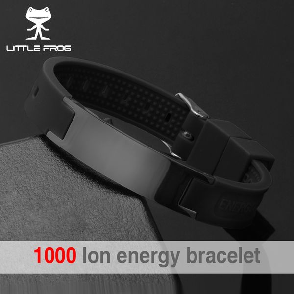 

маленькая лягушка 2018 высококачественный силиконовый размер энергии может регулировать браслет металлическая пряжка баланс браслет мощность, Golden;silver