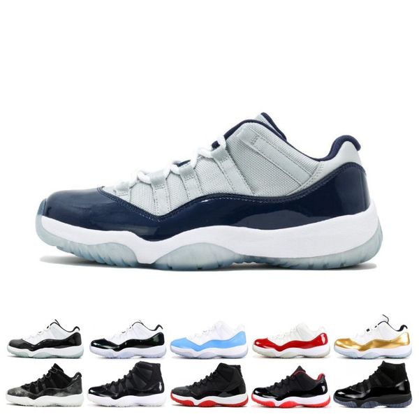 

2019 New 11 Space Jams Bred Number 45 Best New Concord Basketball Shoes Men Women shoes 11s Gym Red Navy Gamma Blue 72-10 Sneakers designer