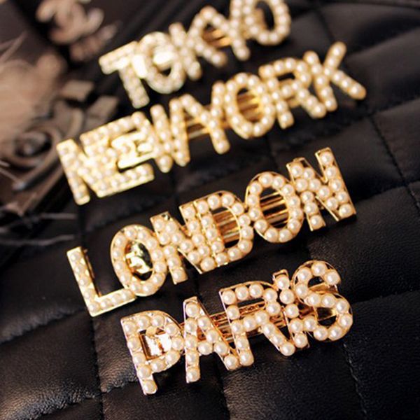 

fashion alloy metal hair clips for women girls barrettes of new york tokyo paris london hair combs pins sticks accessories