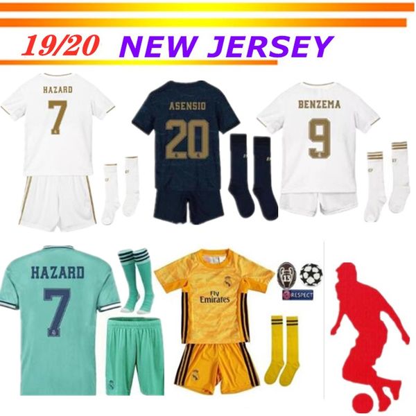 

Hazard 7 cami a de futebol kid 2019 2020 real madrid equipacion occer jer ey eden goalkeeper equipment real madrid football kit 19 20, Black;yellow