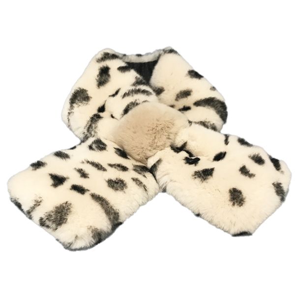 

новое поступление реального рекс меховых шарфов печать леопарда мехового шарф зима теплых женщины сладкий япония подлинный шарф