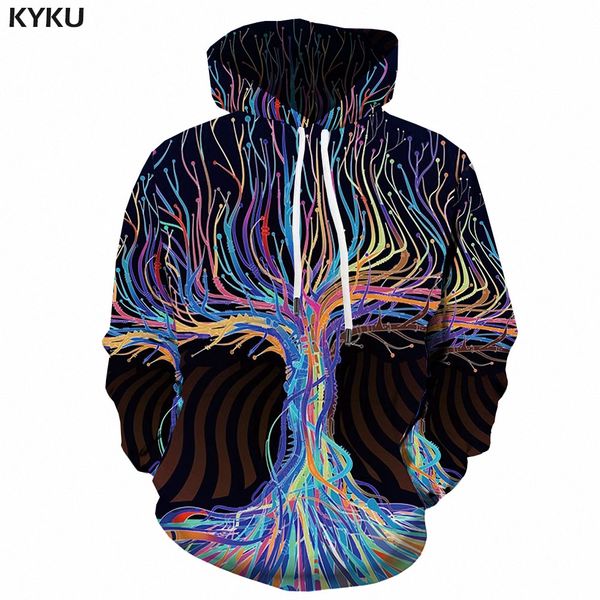 

3d hoodies tree sweatshirts men abstract hoody anime galaxy sweatshirt printed colorful 3d printed hoodie print, Black