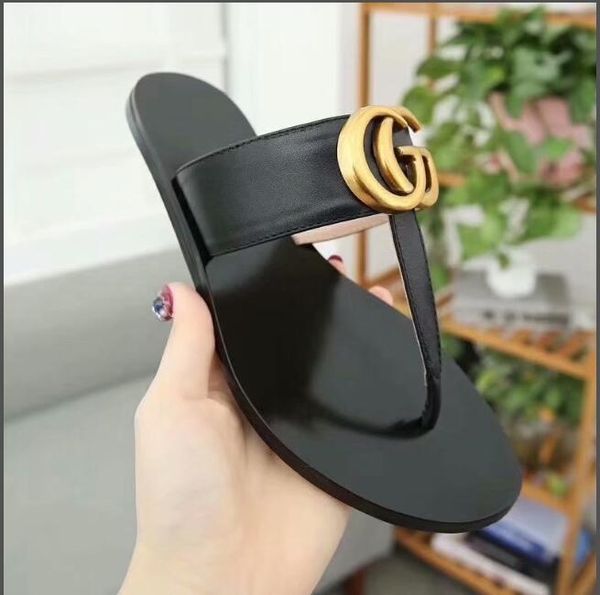 

2019 men women slide sandals shoes luxury slide summer fashion wide flat slippery with thick sandals slipper flip flops, Black