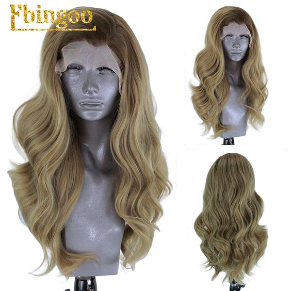 

ebingoo dark roots ombre blonde synthetic lace front wig high temperature fiber short body wave bob wigs for women, Black