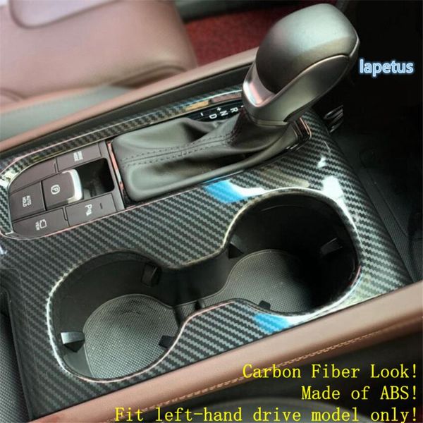 

лапетус переднего стакана воды держатель рамы / переключения передач панели крышка накладка для санта-фе 2019 2020 abs матовый / цвет углеро