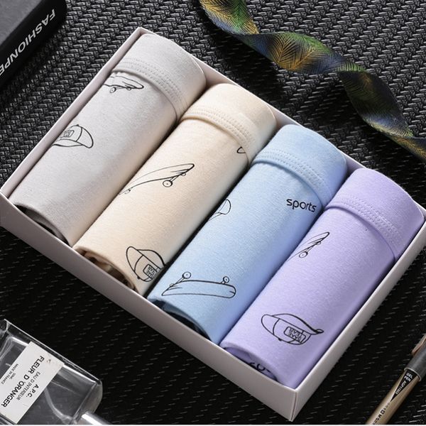 

мужское нижнее белье мужские чистые хлопчатобумажные модальные rc хлопчатобумажные дышащие боксеры, Black;white