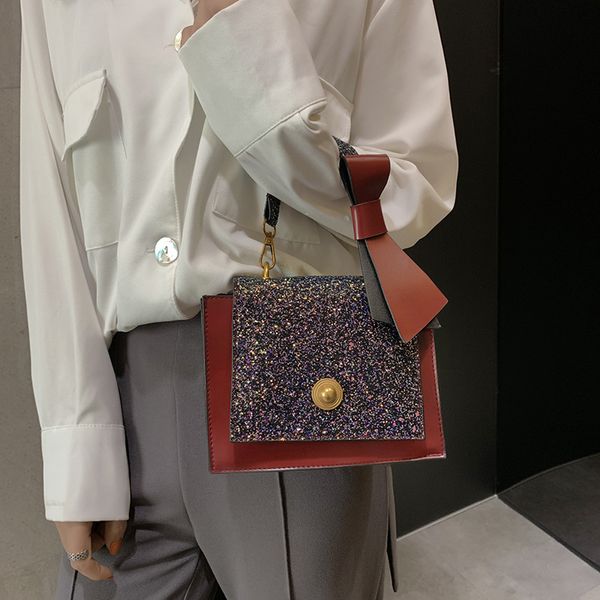 

2020 лето новая сумочка сумки корейская мода блестки плечо сумка маленькая квадратная сумка женские сумки