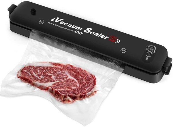 

vacuum sealer, automatic food sealer machine with 15 sealing bags food vacuum air sealing system for food preservation storage saver