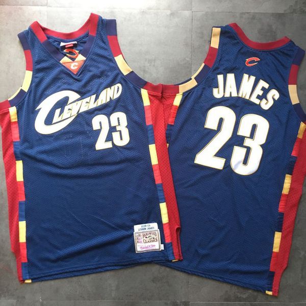 

мужчины кливленд кавальерс nba 23 джеймс митчелл ness вмс alternate 2008/09 hardwoods classics аутентичный джерси, Black;red