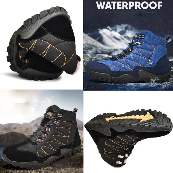 

unisexx hikeing climb shoes sneakers fashion men's waterproof single shoes non-slip hiking outdoor snow boots ##4, Black