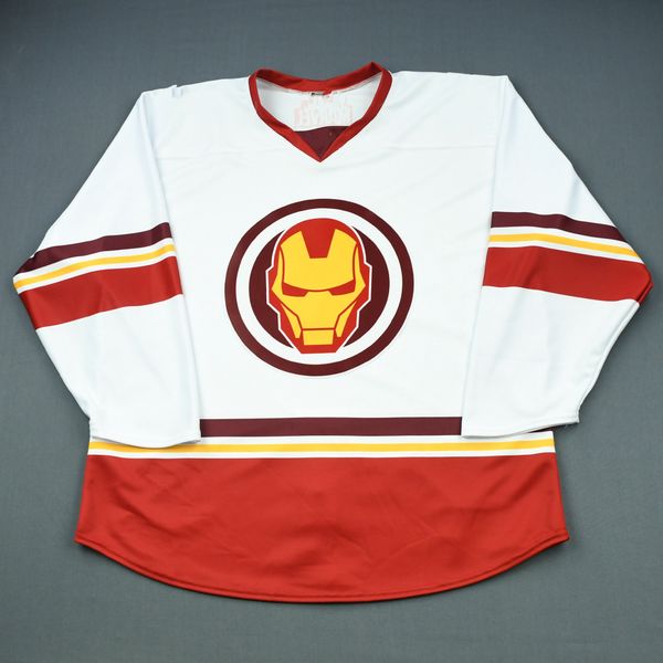 

custom echl hannu toivonen maine mariners 2018-19 super hero night hockey jerseys white embroidery stitched any number your name s-6x, Black
