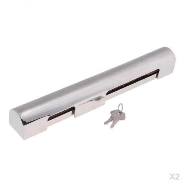 

2pcs marine outboard motor lock with key, 300mm 12 inch, stainless steel