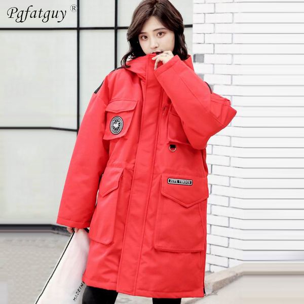 

winter coat thickened parka women patch designs long thick warm coat red down cotton ladies oversize parka jacket women 2018 new, Black