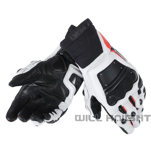 

dain motorsports mountain bicycle dirt bike riding moto leather gloves, Black