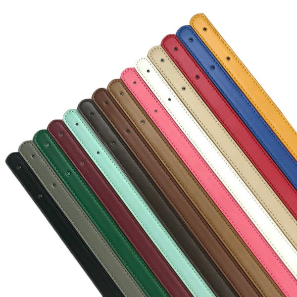 

2 pcs bag belt detachable pu leather obag handles lady shoulder bag strap diy solid color replacement handbag accessories, Black