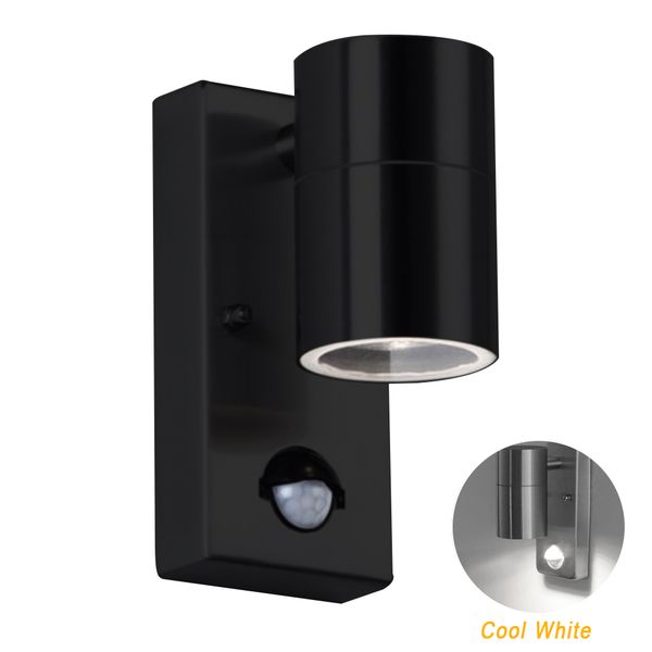

pir motion sensor down outdoor automatic induction night walkway yard easy install single head garden wall light stainless steel