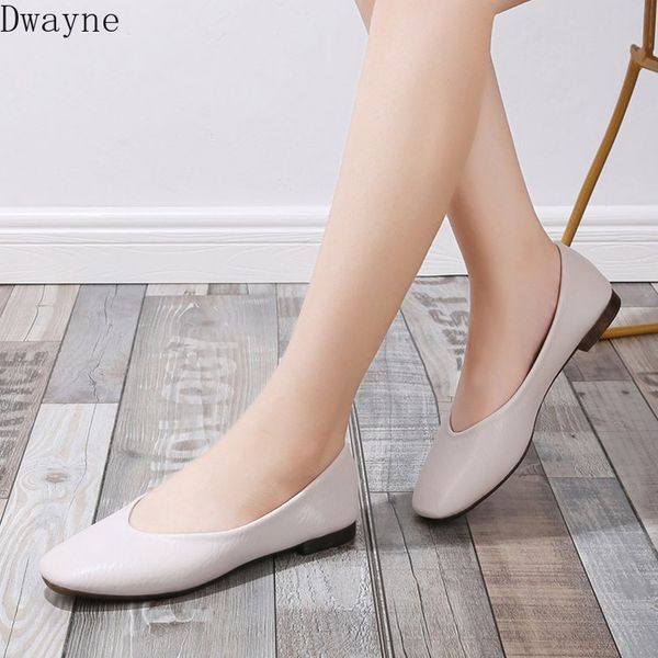 

work shoes black square head flat single shoes soft-sole comfort casual grandma career office peas wild womens flats