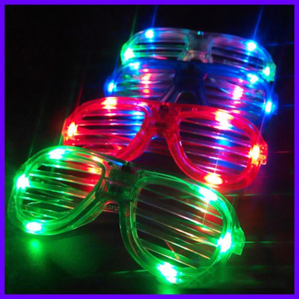 

16 см светодиодные очки мигающие ставни хэллоуин очки led вспышка очки солнцезащитные очки танцы праздничные атрибуты фестиваль украшения