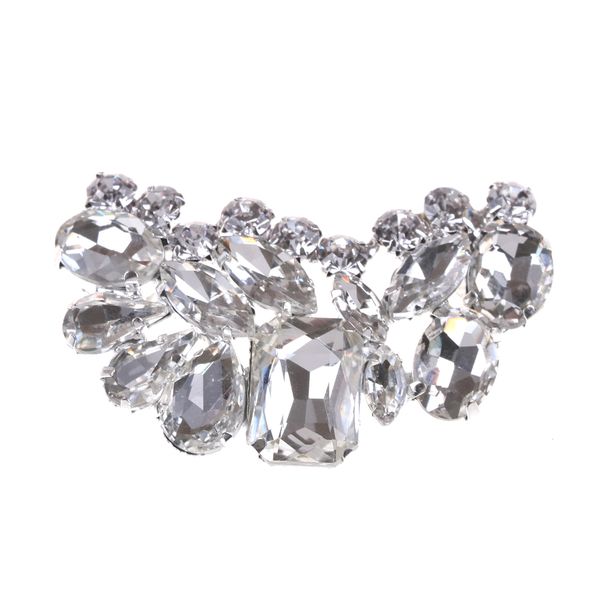 

1 piece metal bridal wedding shoes clips decorative shop shoe clip crystal rhinestone charm decoration, Black