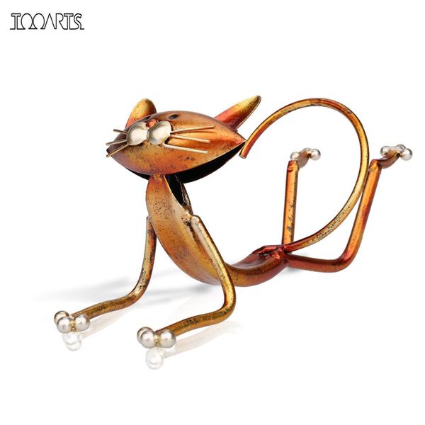 

tooarts new design yoga cat wine holder wine shelf metal sculpture animal sculpture home decoration interior decoration crafts