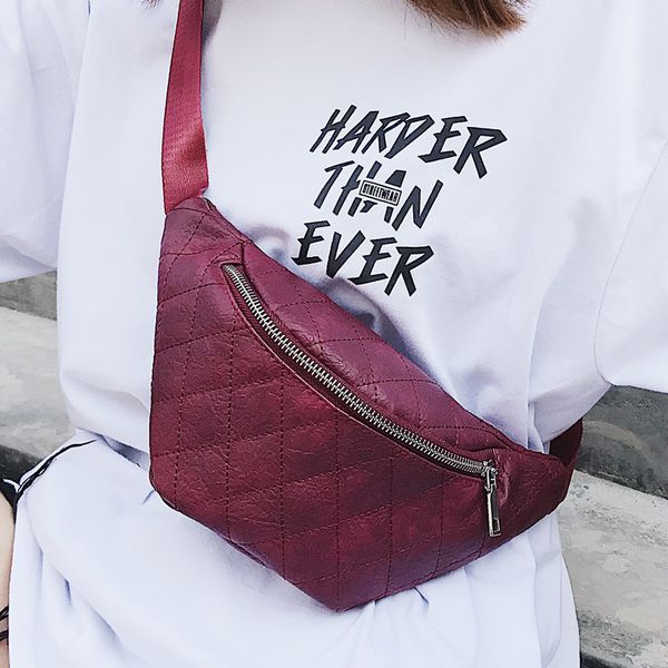 

ukqling small women waist bag for girls fanny pack over shoulder chest bag women's belt plaid pu leather cross body purse