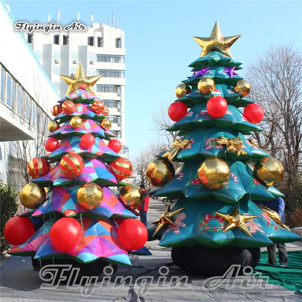 2019 Outdoor Indoor Decorative Inflatable Christmas Tree 5m 6m Height Artificial Pine Tree With Ornaments For Xmas Decoration From Inflatablefly