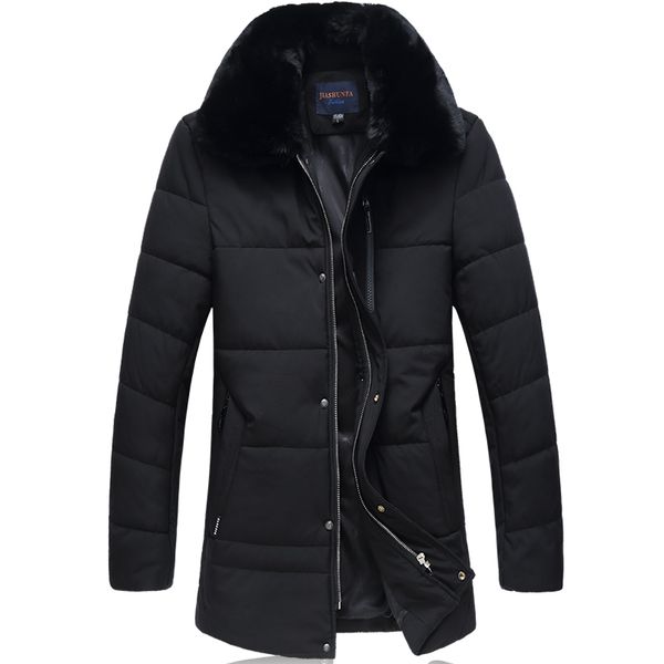 

new men's winter jacket and coat casual fashion warm thick large size 7xl large fur collar men's winter jacket z180, Black