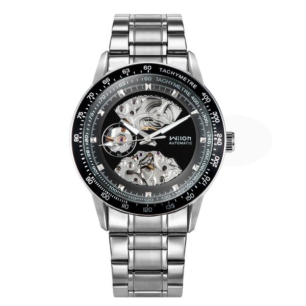 

марки veyron подлинные автоматические механические часы водонепроницаемые бизнес пустотелые студентов мужского пола смотреть мужские спортив, Slivery;brown