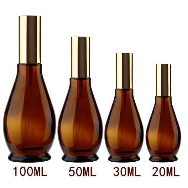 

портативный 4 размеры тыква-образный empty янтарный стекла refillable атомизатор бутылка контейнер косметика распылитель путешествия пот