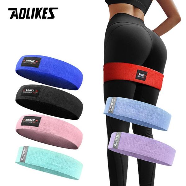 

aolikes booty band hip circle loop resistance band workout exercise for legs thigh glute busquat bands non-slip design