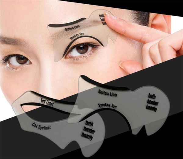 

оздоровить 2pcs pro eyeliner трафареты крылатый подводка трафарет модели шаблона shaping инструменты брови шаблон карты eye shadow макияжа и