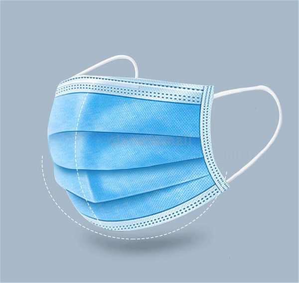 

слой лица 50pcs уха disposabletop loop пылезащитные 3 fly нетканый одноразовый респиратор стерео синих часов фильтра w3el