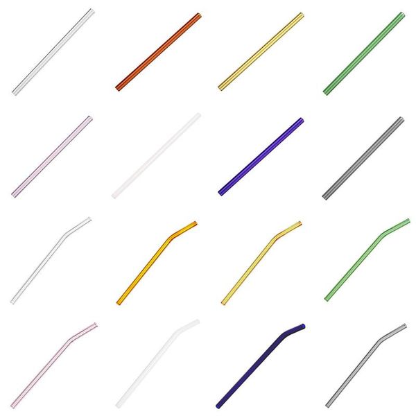 

reusable glass straw cleaning brush wedding birthday party drink straws set