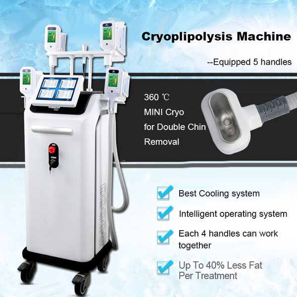 

oem designed cryolipolysis body contouring machine fat ing cryotherapy body slimming massager machine with 5 handles