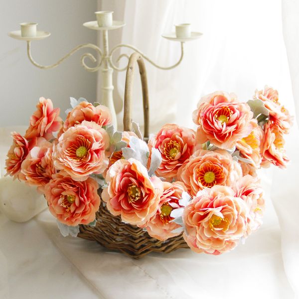 

10pcs/lot simulation single branch little lotus artificial silk flowers decoration wedding wall fall decorations fake flowers lotus