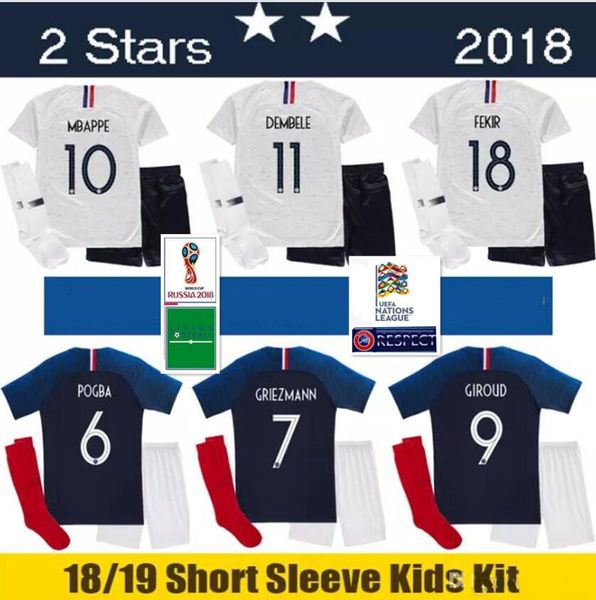 

2 tar mbappe kid kit pogba jer ey 100th anniver ary 2019 2020 world cup dembele griezmann kante fr national 19 20 football hirt