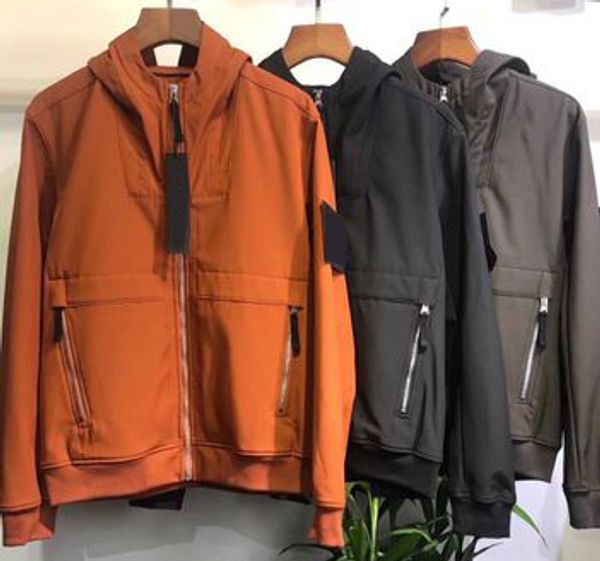 

Мужская мода куртки молния кардиган отворотом хлопка 2019 осень и зима новый прилив с капюшоном куртка бренда