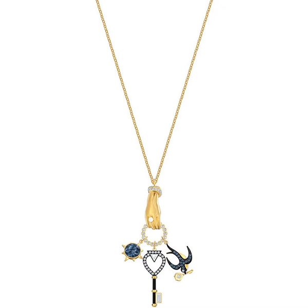 

swa silver necklace women swallow key sweater tarot series lucky jewelry