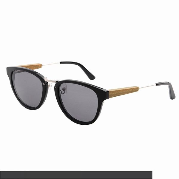 

lonsy fashion pilot style wood sunglasses polarized mirror lens ls6009, White;black