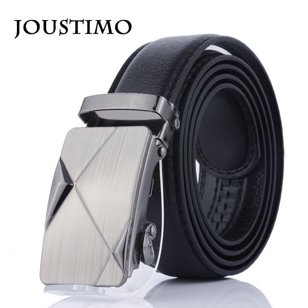 

business leather belt for men luxury 2019 luxury designer adjustable 110cm leather waist belt automatic alloy buckles mini gifts, Black