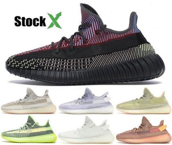 

2020 lundmark pink gid glow in the dark clay black static clay running shoes mens trainers kanye west v2 designer outdoor sneakers 36-45