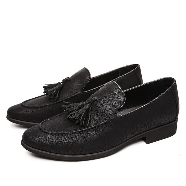 

fashion men casual driving shoes men leather loafers breathable shoes handmade soft moccasins flats slipe on leather, Black