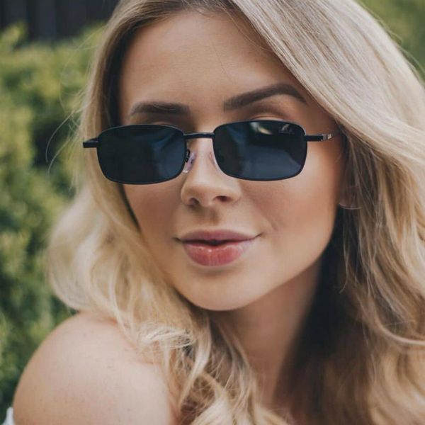 

new square sunglasses women retro men brand designer sun glasses vintage black mirrored metal frame glasses, White;black
