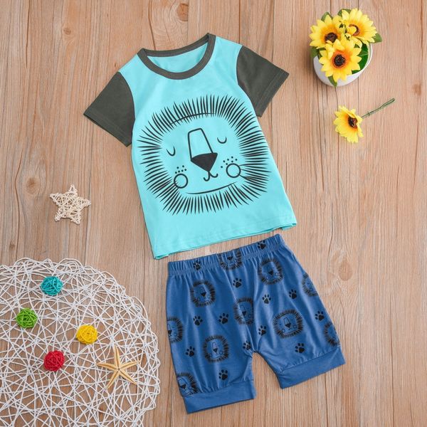 

newborn baby girls boys clothes 2pcs short sleeve cartoon shirt+pants outfits set roupas infantis menina outfit, White