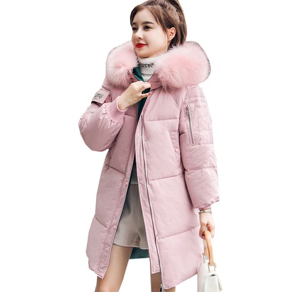 

new winter jacket mid-long jacket down parka women hooded long 909, Tan;black