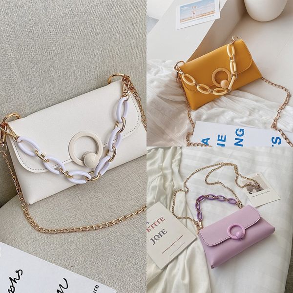 

female 2020pu thick chain chaoyang temperament shoulder small square shoulder bag all-match diagonal small square bag