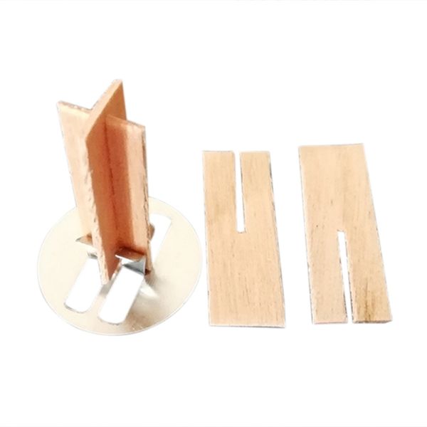 

diy handmade natural wood core soybean wax candle wick aroma candle cross wood chip wick 10pcs